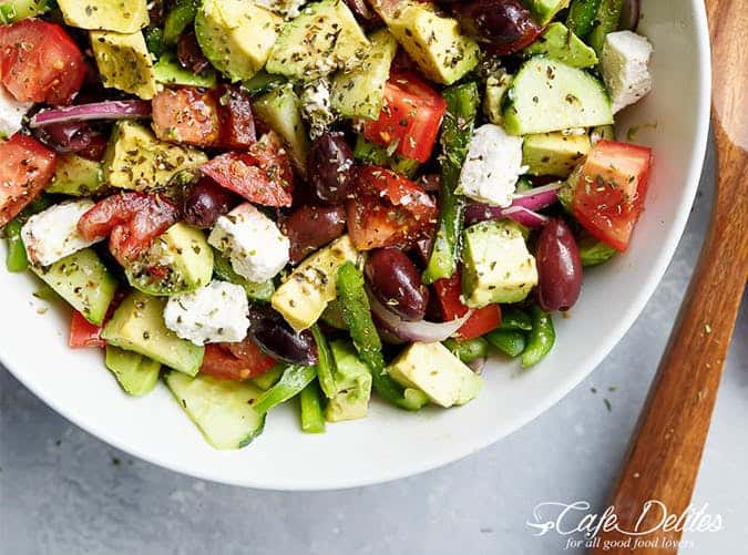 Keto Avocado Greek Salad