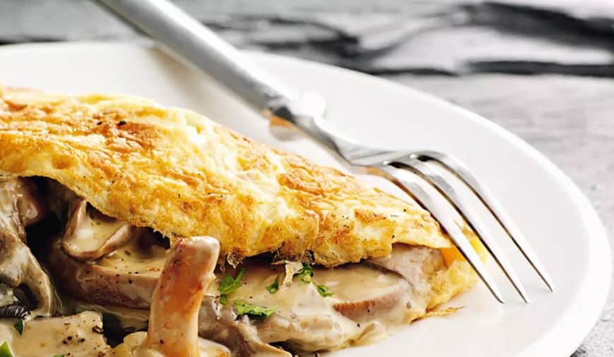 cheap keto mushroom omelet