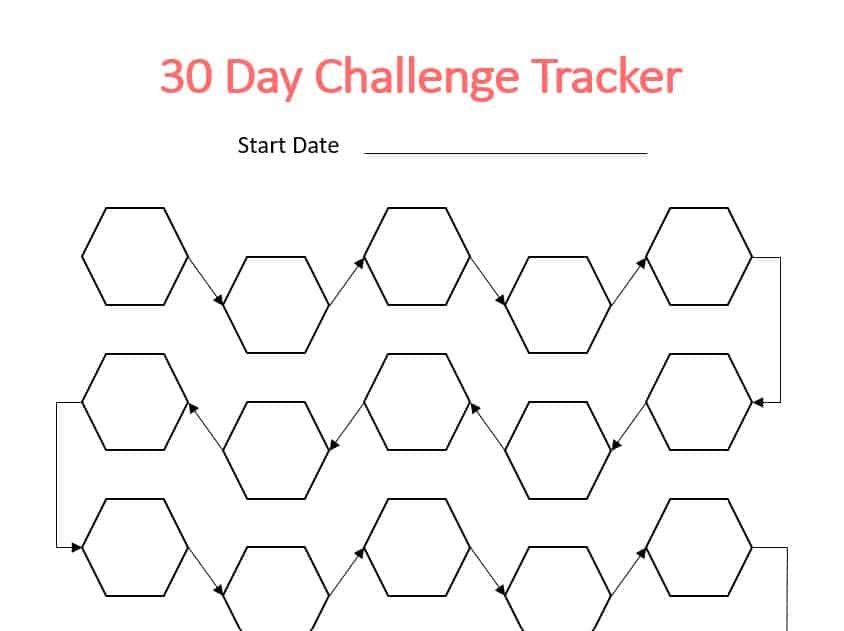 30 Day Challenge Printable